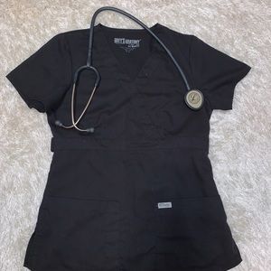 Gray’s anatomy black scrub top